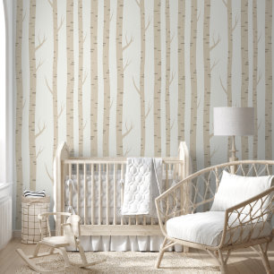 Papier peint minimal Arbre d'orme de forêt - à déc