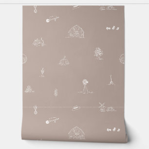 Papier peint minimaliste Barnyard bébé
