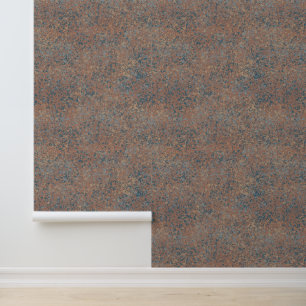 Papier Peint Mocha Mousse Peinture Splatter Brown Crème Turquoi