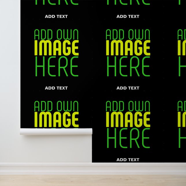 PAPIER PEINT MODÈLE DE TEXTE D'IMAGE NOIRE SIMPLE ET MODERNE (Application)