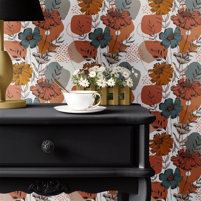 Papier Peint Modèle floral Abstrait d'automne (Créateur téléchargé)
