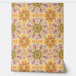 Papier Peint Modèle floral géométrique bohème