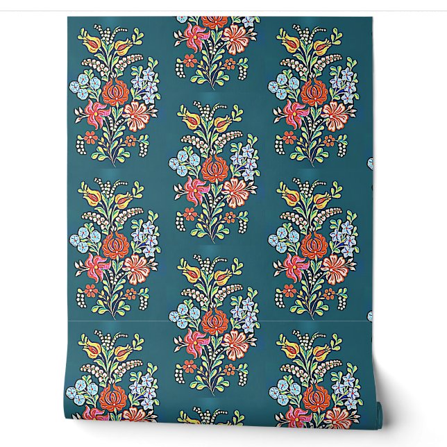 Papier Peint Modèle Floral hongrois (Déroulement)