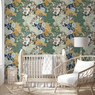 Papier Peint Modèle floral victorien ethnique Conception Vintag