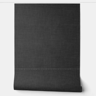 Papier Peint Modern Dark Moody Charcoal Linen Look Texture