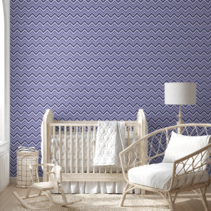 Papier Peint Moderne Rayé Zig Zag Violet