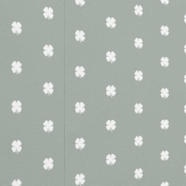 Papier Peint Moderne Russe Sage Vert Gris Petit Motif Clover (Couture)