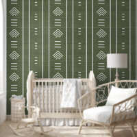 Moderne Tendance Africaine Mudcloth Flèches Vert
