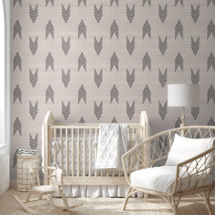 Papier Peint Moderne tendance en tissu de boue africain beige