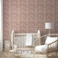 Moderne Tissu Africain Mudcloth Rose Clair Tendanc