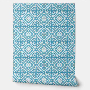 Papier Peint Moderne Turquoise Aquarelle Boho