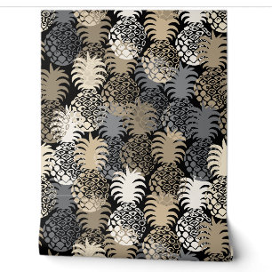 Papier Peint Momona Hawaïen Tropical Pineapple Toss - Neutre