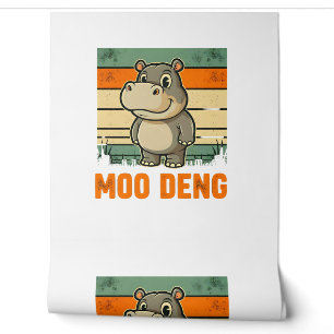 Papier Peint Moo Deng_ Adorable Baby Hippo long manches T-shirt