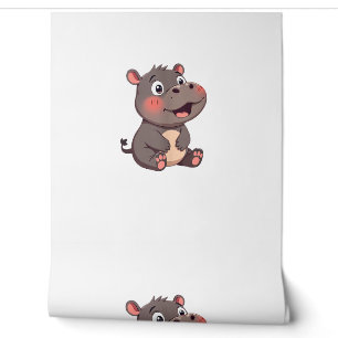 Papier Peint Moo-Deng Baby Pygmy Hippo Cute Baby Hippo Moodeng