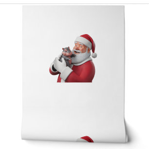 Papier Peint Moo Deng Super Hippo aide Père Noël à diffuser Joy