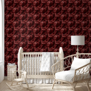Papier Peint Moody Agate Henné sang rouge grenat bijou ton