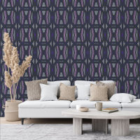Moody foncé violet moyen gris Motif d'art bohémien