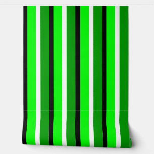 Papier Peint Motif à rayures vert foncé et clair