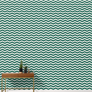 Papier Peint Motif à rayures zig zag Chevron vert sarcelle