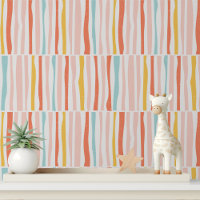 Motif Abstrait moderne à rayures colorées