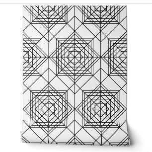 Papier Peint Motif Abstrait vintage noir et blanc