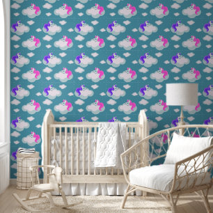 Papier Peint Motif animal cool - bande dessinée Unicorn 3