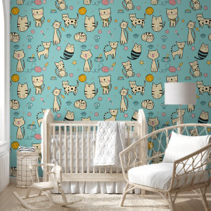 Papier Peint Motif animal cool - Cute Cats 1