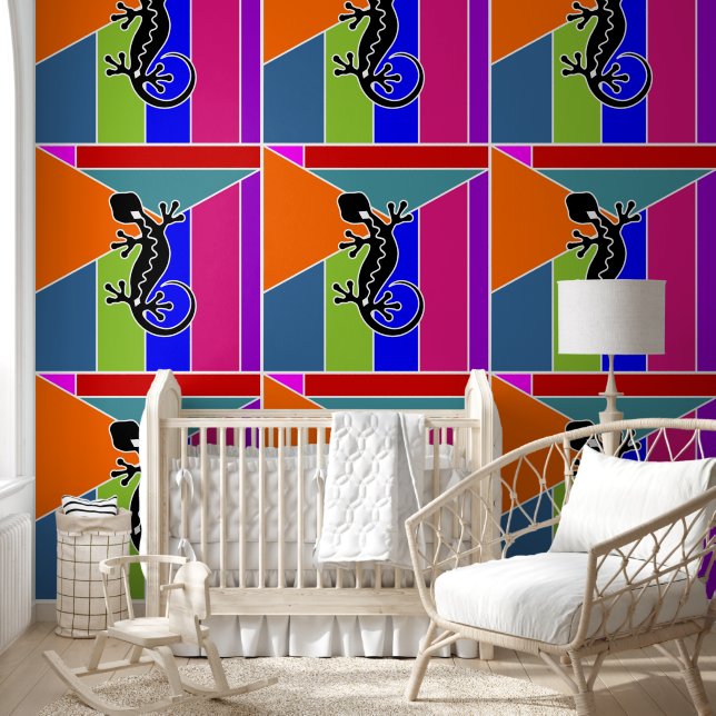 Papier Peint Motif animal cool - Gecko 2 (Enfants)