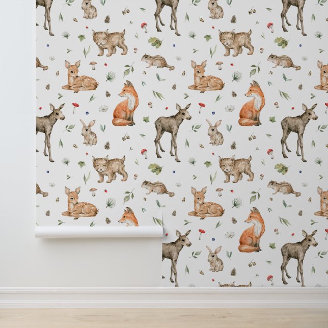 Papier Peint Motif animal de bois mou (Application)