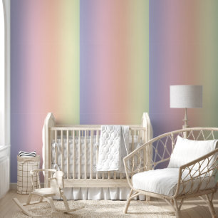 Papier Peint Motif arc-en-ciel Pastel
