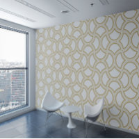 Motif Art déco or et blanc