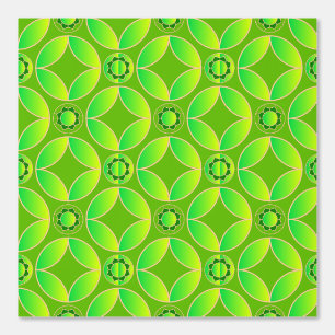 Papier Peint Motif Art déco - vert vif