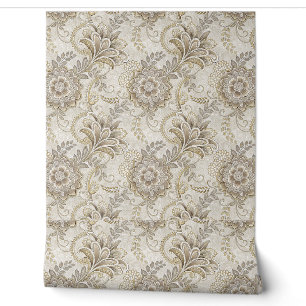 Papier Peint Motif artistique floral paisley royal élégant