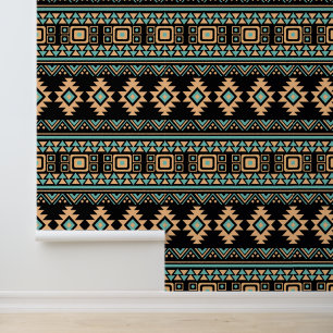 Papier Peint motif Aztec cool carrelé