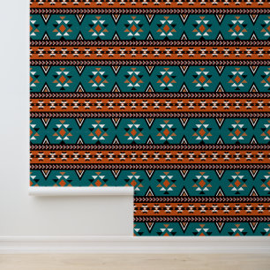 Papier Peint motif Aztec cool carrelé