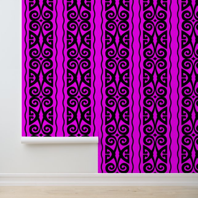 Papier peint Motif Blue Faux Lace (Application)
