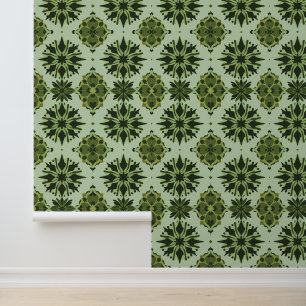 Papier Peint Motif botanique luxuriant Mandala Mosaic