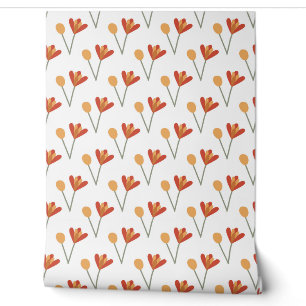 Papier Peint motif botanique sans couture avec des fleurs vives