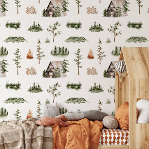 Papier Peint Motif Cabine de couleur d'eau