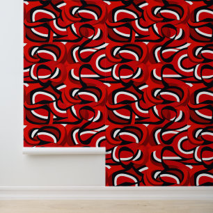 Papier Peint Motif carrelé rouge mignon