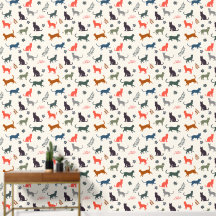 Motif Chats Colorés Élégant Crème Tendance Chic