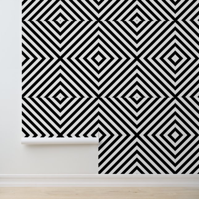 Papier Peint Motif Chevron Abstrait moderne (Application)