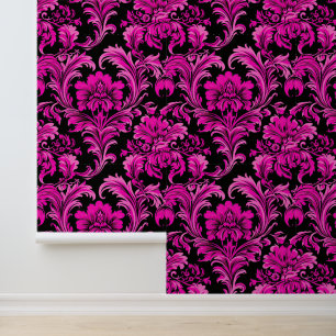 Papier Peint motif cool carrelé rose