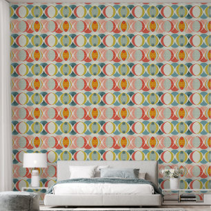 Papier Peint motif cool rétro carrelé