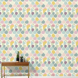 Papier Peint motif cool rétro carrelé