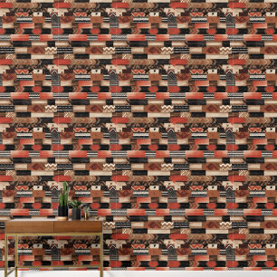 Papier Peint motif cool Western en faux bois