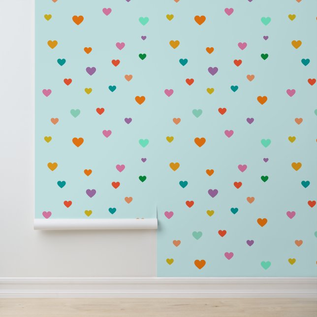 Papier peint Motif couleur coeur (Application)