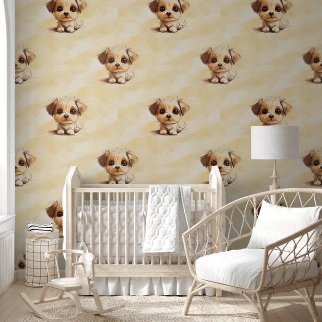 Papier Peint Motif d'animal cool - Chiens mignons 5 (Enfants)