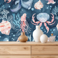 Motif d'aquarelle nautique : Coral Reef Delties