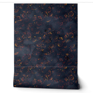 Papier Peint Motif d'aquarelle Patina Damask en cuivre